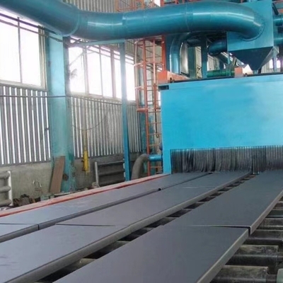 10m x 3m Máquina de jato de mesa rolante para estruturas de aço