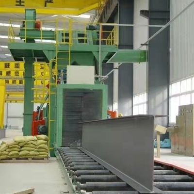 10m x 3m Máquina de jato de mesa rolante para estruturas de aço