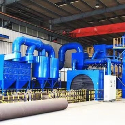 Máquina de blasting de tiro de rolos personalizáveis altos para eficiência de processamento