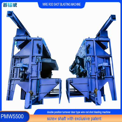 Personalização 30kw/Set Cabeça Impeller Potência Velocidade Limpeza bobinas de barras de arame Shot Blasting Machine