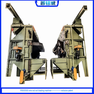 PMW5500 bobinas de barras de arame disparadas máquina de jato resistente à ferrugem / corrosão 8 máquinas de jato
