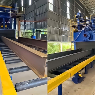 Máquina de blasting de rolamento de passagem por tiro para linha de pré-tratamento de superfície