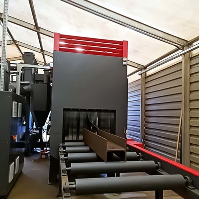 Passagem personalizada através de transportador máquina de jato de jato com rolos Largura de peça de trabalho 1500mm