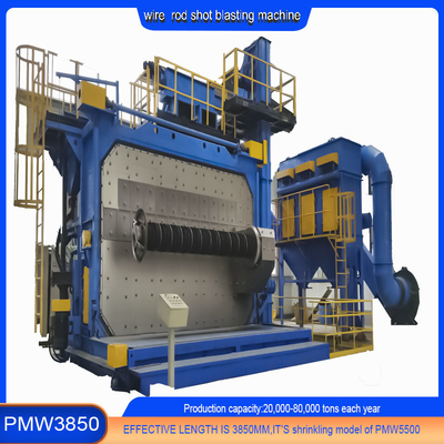 Máquina de blasting de rolos de arame de aço de primavera com serviço pós-venda de um ano
