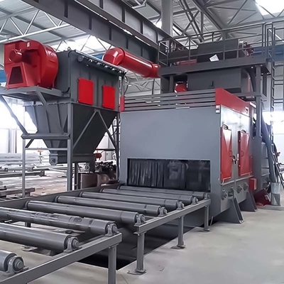Máquina de jato de transporte de rolos para peça de trabalho Largura 1500mm Opção personalizável