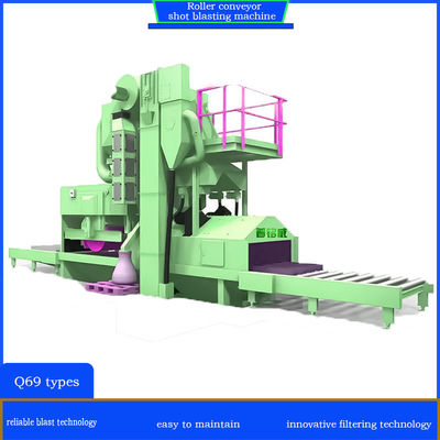 Máquina de limpeza de explosão de rolos e rodas de explosão múltiplos Pumingwei