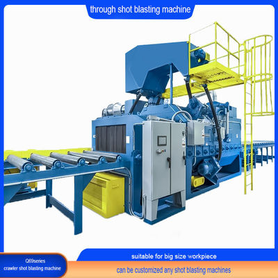 Máquina de expulsão de tiros de transportador de rolos elétricos personalizada para remoção perfeita de abrasivo