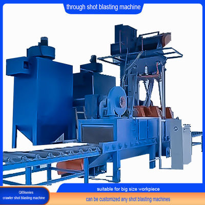 Máquina de expulsão de tiros de transportador de rolos elétricos personalizada para remoção perfeita de abrasivo