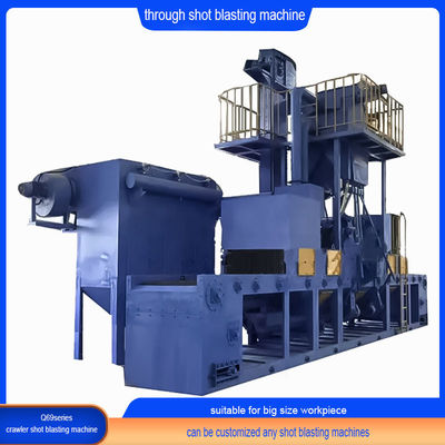 Máquina de expulsão de tiros de transportador de rolos elétricos personalizada para remoção perfeita de abrasivo