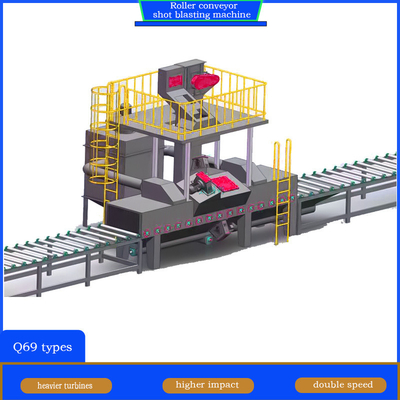 Máquina de blasting a tiros de rolos para estruturas metálicas