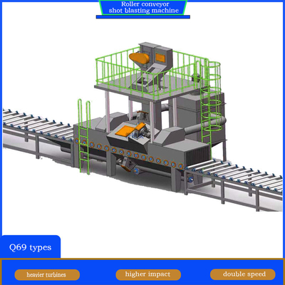 Máquina de blasting a tiros de rolos para estruturas metálicas
