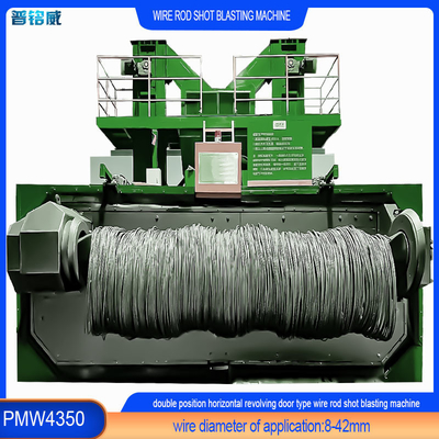 30kw/Set Impeller Head Power Wire Shot Blasting Machine para remoção de ferrugem na superfície do fio