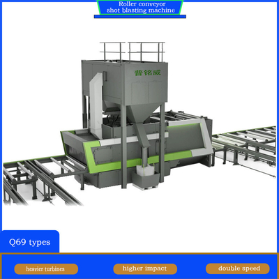 Dispositivo de carregamento conveniente Roller Conveyor Shot Blasting Machine para necessidades personalizadas