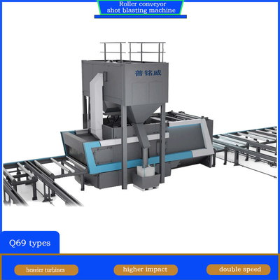 Dispositivo de carregamento conveniente Roller Conveyor Shot Blasting Machine para necessidades personalizadas