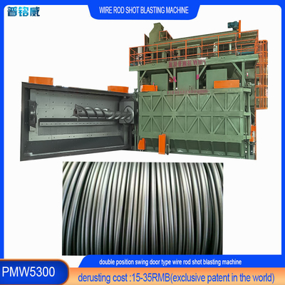 Alta limpeza Super resistente ao desgaste de liga de aço Placa de arame farpado Rod Shot Blasting Machine