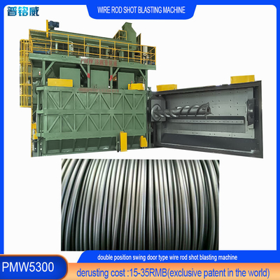 Alta limpeza Super resistente ao desgaste de liga de aço Placa de arame farpado Rod Shot Blasting Machine