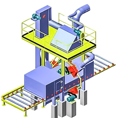 Catenária através de abrator para H Beam Shot Blasting Machine personalizado