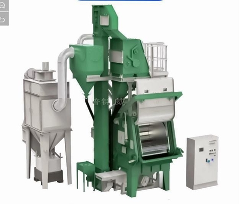 Máquina de abrasão rotativa para tratamento de superfícies metálicas