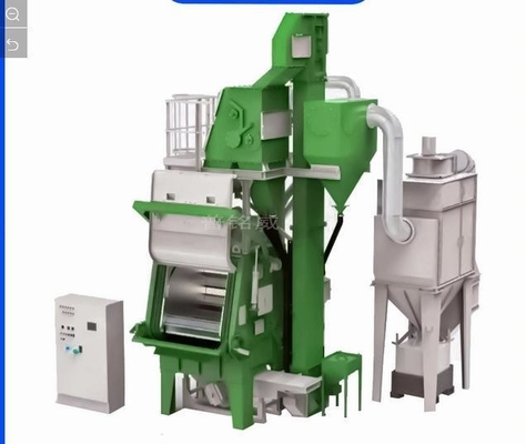 Máquina de abrasão rotativa para tratamento de superfícies metálicas