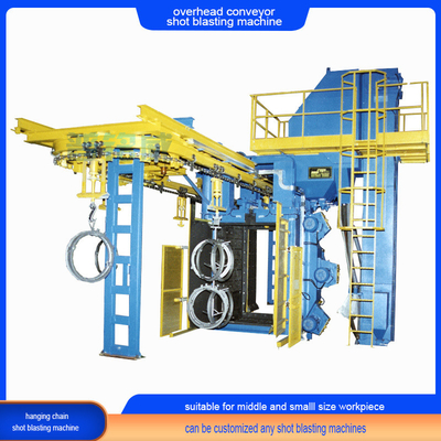 Limpeza crítica 20t perfeito Overhead Chain transportador máquina de jato de jato com gancho