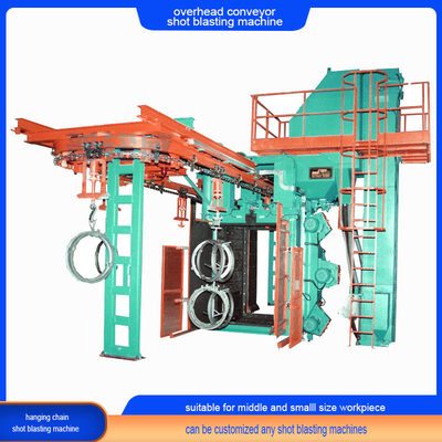 Limpeza crítica 20t perfeito Overhead Chain transportador máquina de jato de jato com gancho