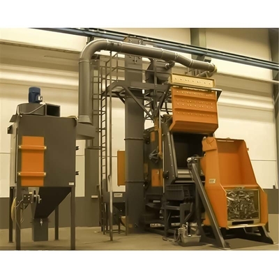 Máquina de limpeza de tiros de cinto de borracha da série Q32 para limpeza de imperfeições de superfície
