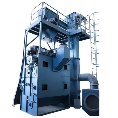 Limpeza da superfície da peça de trabalho Molas pesadas Peening Crawler Tumble Belt Shot Blasting Machine