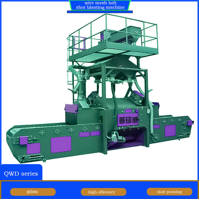 4 Blast Wheel Wire Mesh Belt Shot Blasting Machine for Foundry Remains Elimination (Machina de blastar de tiros para fundição)