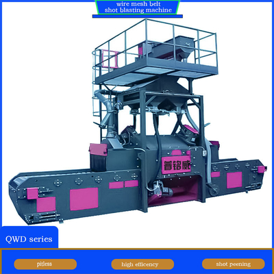 4 Blast Wheel Wire Mesh Belt Shot Blasting Machine for Foundry Remains Elimination (Machina de blastar de tiros para fundição)