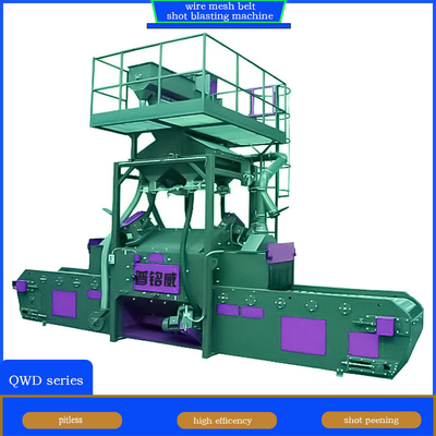 170 Qwd Wire Mesh Belt Shot Blasting Machine com taxa de fluxo abrasivo 10*120 Kg/Min