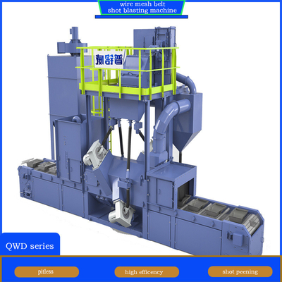 Máquina de transporte de correia de rede de arame elétrico de abrasivo de rastreamento com 6 rodas