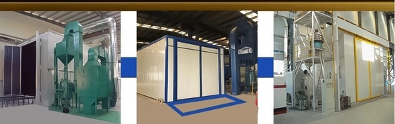 Sala de jato de areia de reciclagem de alta limpeza personalizada para todos os tipos de fundições