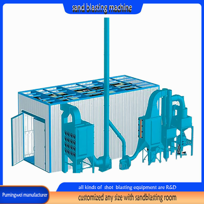 Sandblaster seco para produtos grandes Vários materiais de cores diferentes