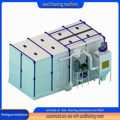 Sandblaster seco para produtos grandes Vários materiais de cores diferentes