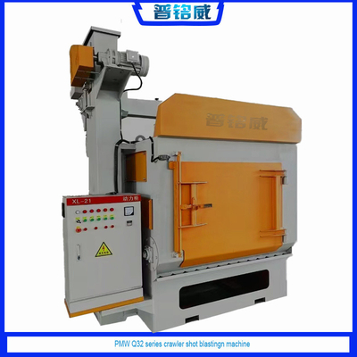 Personalização Q329 Automático Rust Cleaning Crawler Tumble Rubble Belt Shot Blasting Machine