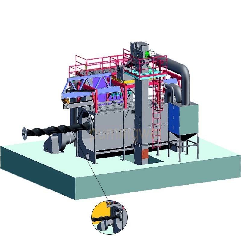 Energia- Máquina de jato de arremesso de bobina de fio de estação única para baixa intensidade de trabalho de força