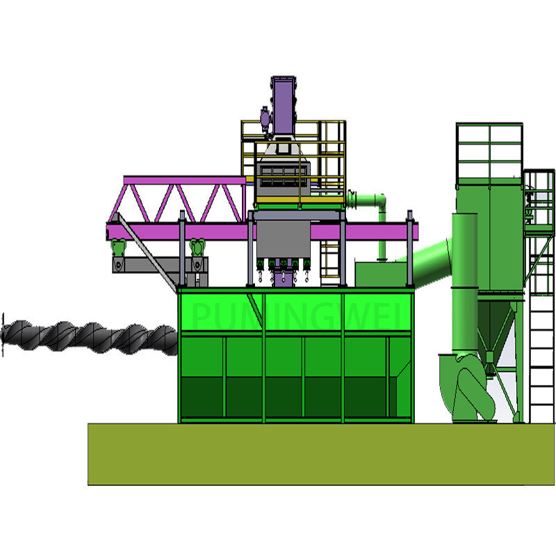 PLC móvel personalizado Mandrel Wire Rod bobina máquina de blasting de tiro para a sua necessidade