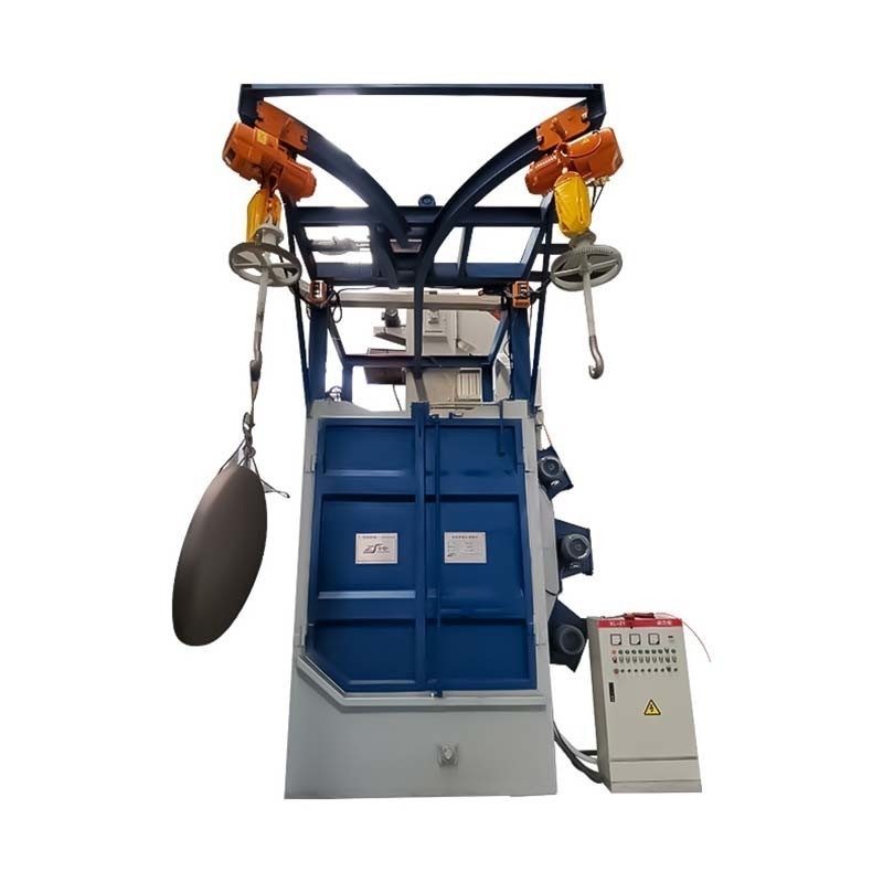 T / T e assim por diante Pumingwei Electric Spinner Hanger Estilo Roda sem ar Shot Blasting Machine