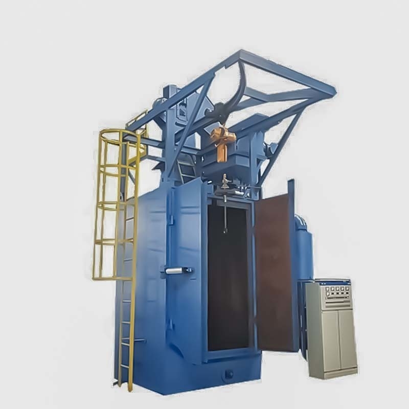 Máquina de secagem por disparos para limpeza de cores azuis
