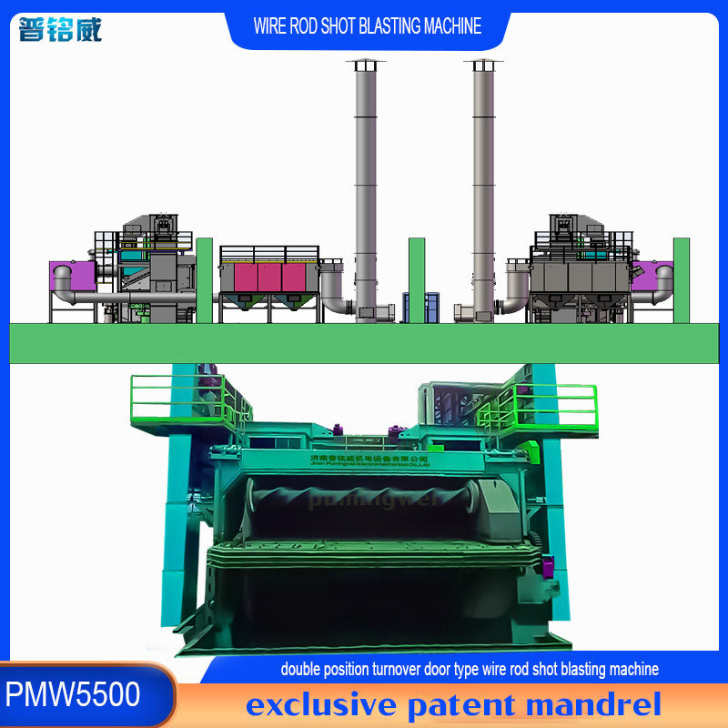 Pmw 5500 Máquina de jato de fio de bobina de tiro para operação contínua de lote Combustível elétrico