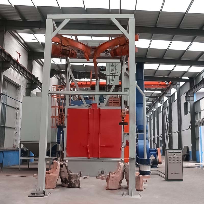Super resistente ao desgaste de aço Spinner Hanger Shot Blasting Machine com PLC 4470 * 3315 * 5365mm