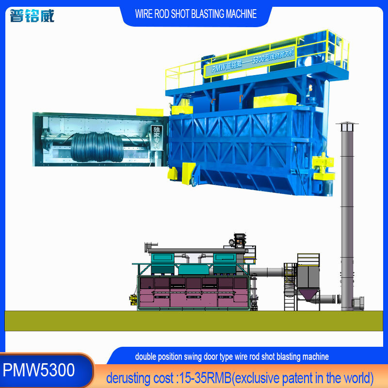 Máquina de descarga de fibras PMW5300 para mandril de duplo ponto de suporte
