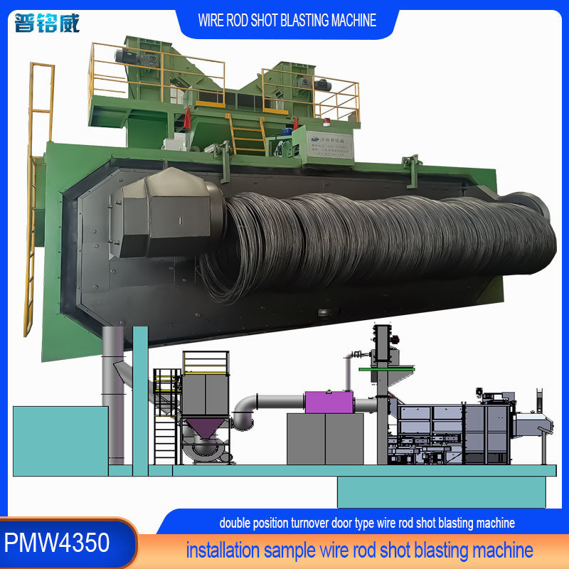 Revolução Porta Tipo de fio Rod bobina máquina de jato de tiro com serviço pós-venda