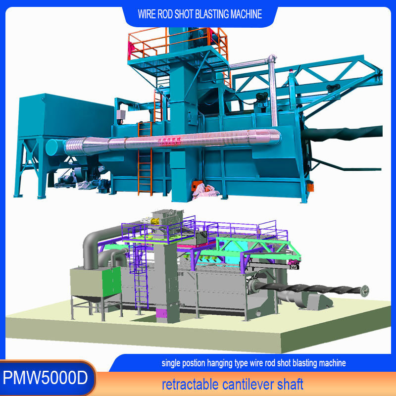 30kw/Set Blast Wheel Power Wire Rod Shot Blasting Machine para resultados de limpeza ideais