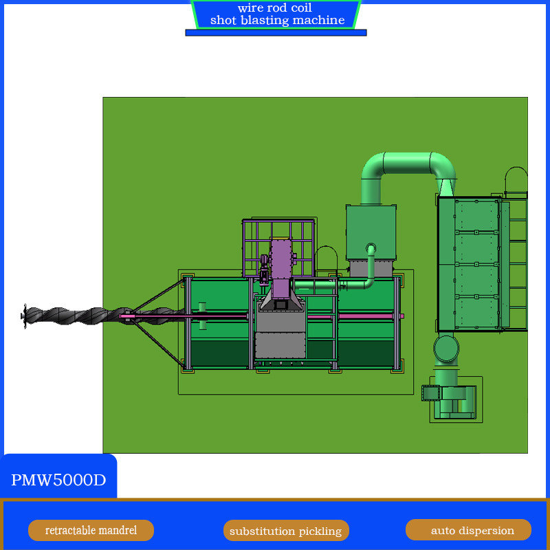 Produção de 2-4 bobinas por hora Máquina de revestimento de barras de arame com mandril retrátil