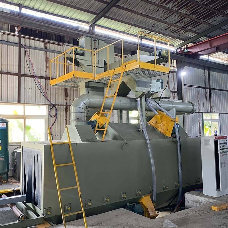 1500 mm Largura da peça de trabalho Sistema de transportador de rolos quentes para preparação da superfície do metal