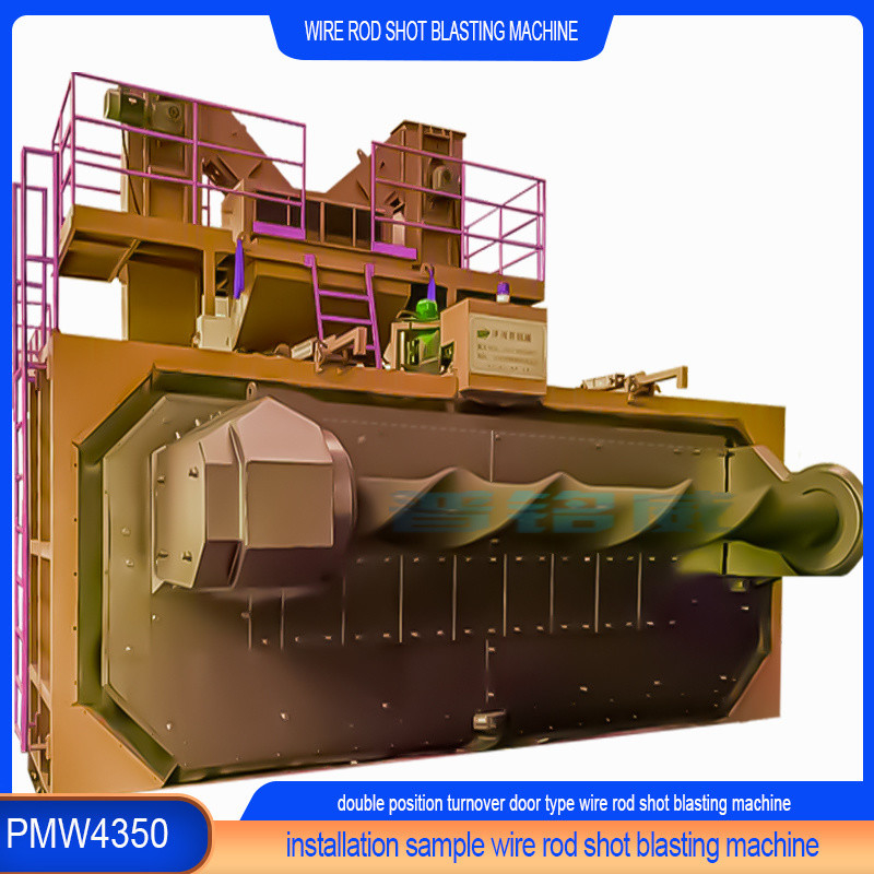 PMW4350 Máquina de jato de arame de porta giratória horizontal para fio de fio de aço