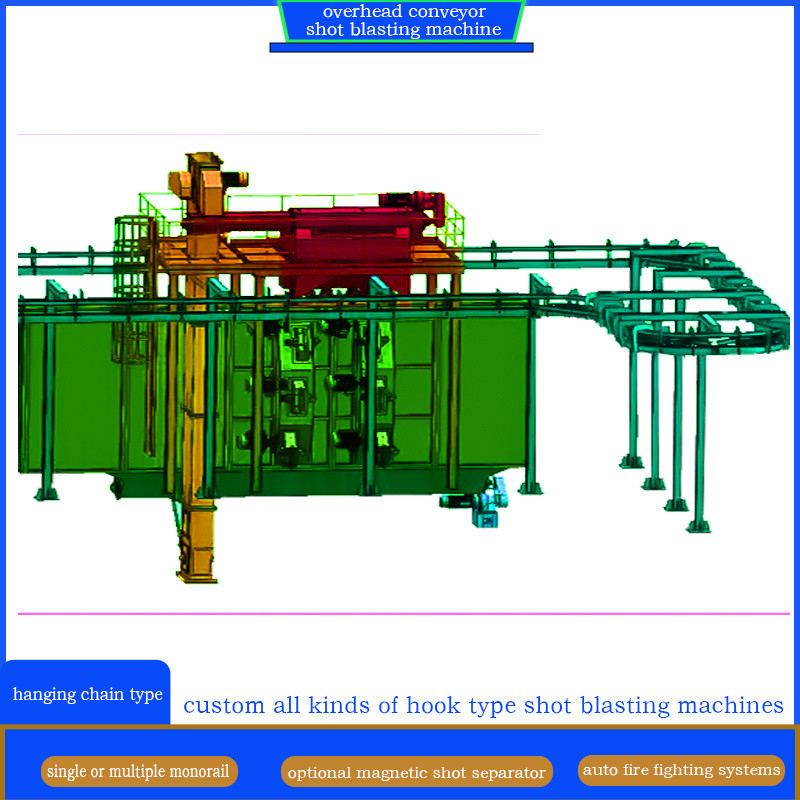 Máquina de exploração de tiros de hangar monorelha com peças de chapa de metal Termos de pagamento T/T e assim por diante