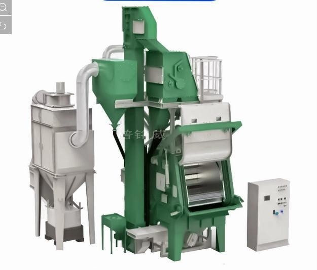 Máquina de abrasão rotativa para tratamento de superfícies metálicas