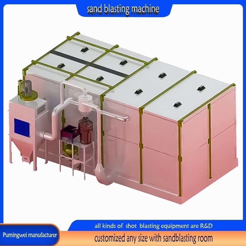 Sandblaster seco para produtos grandes Vários materiais de cores diferentes